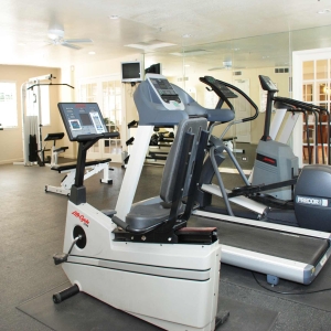 Fitness area at Summit Lake with treadmill, bike and eliptical