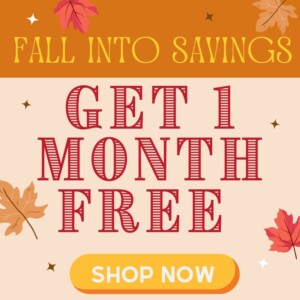 get 1 month free